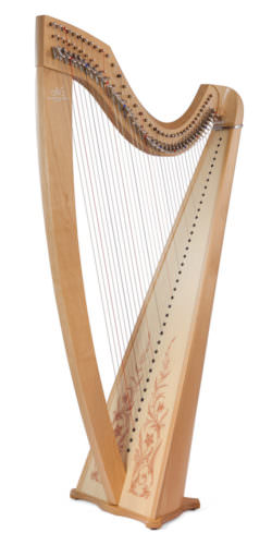 Isolde · celtic, natural maple finish, Sylphs soundboard decoration
